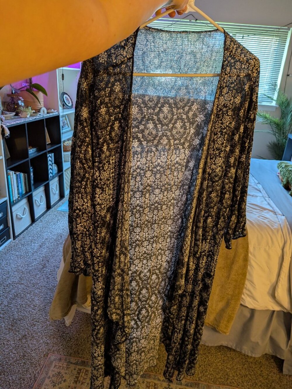 Sheer Patchwork Cardigan - Picture 2 of 4